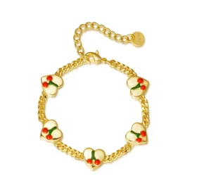 Heart Cherry Bracelet for Girls
