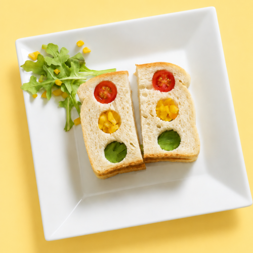 Traffic Light Sandwich for Kids