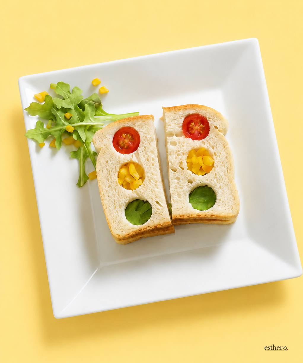 Traffic Light Sandwich for Kids
