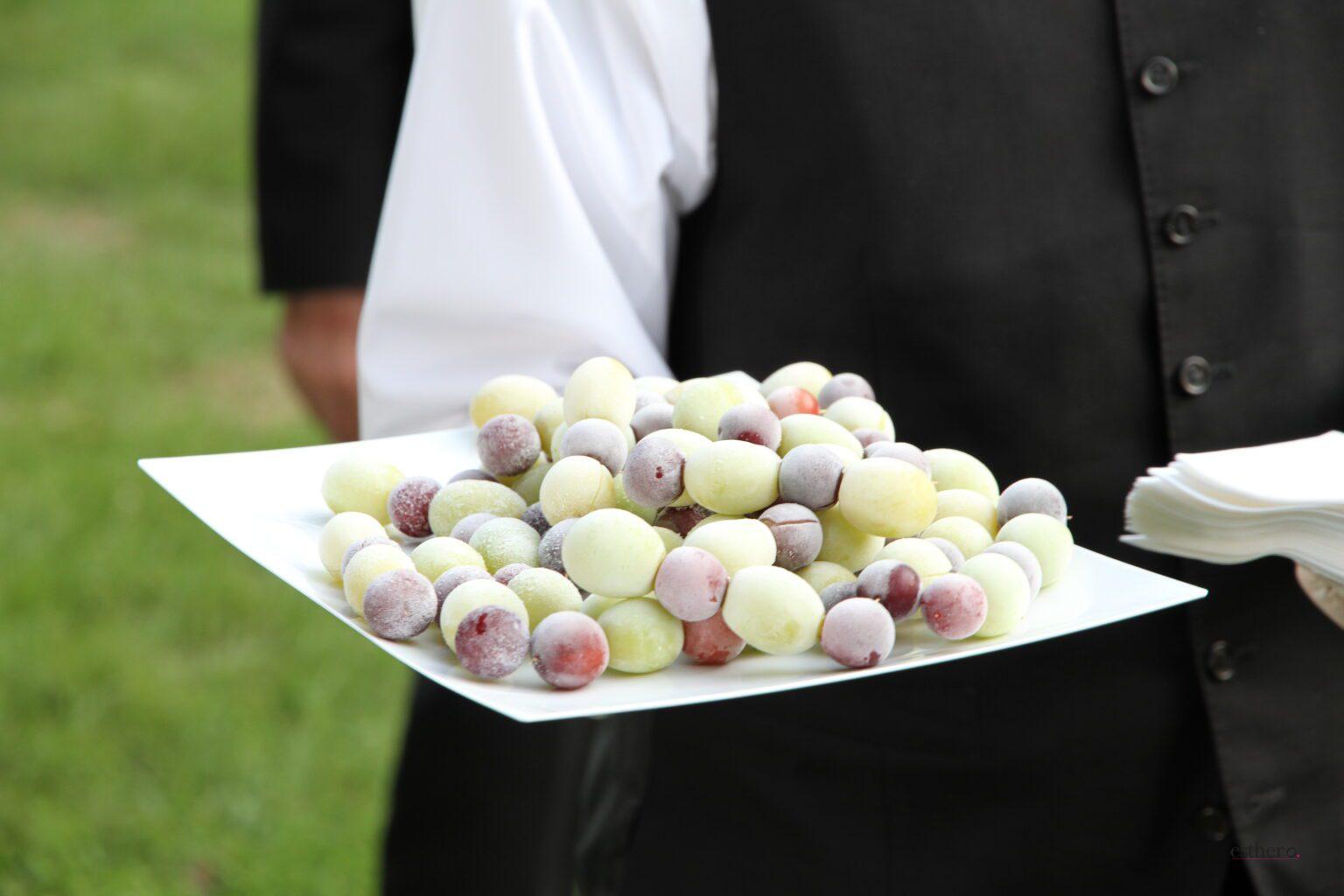 Frozen Grapes on Skewers