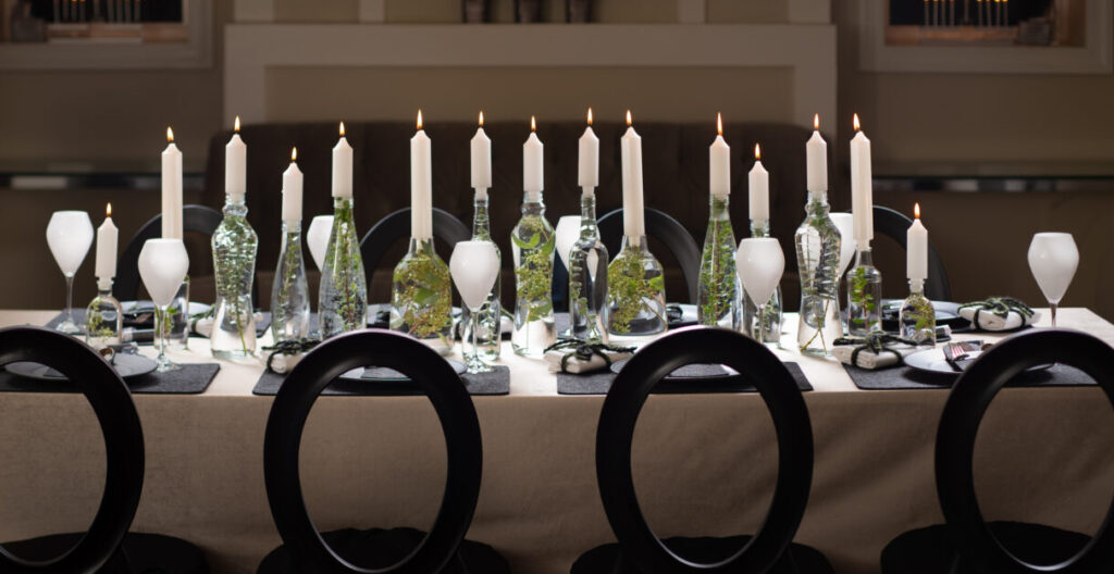 Warm and Cozy Chanukah Tablescape