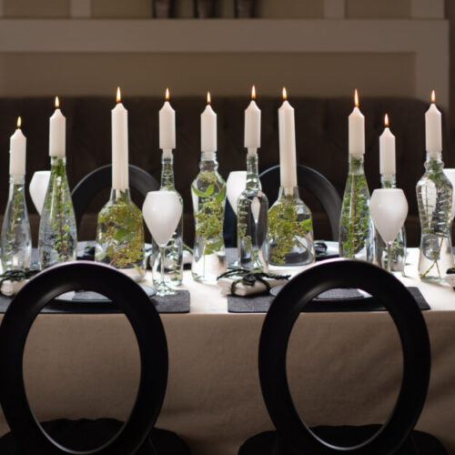 Warm and Cozy Chanukah Tablescape