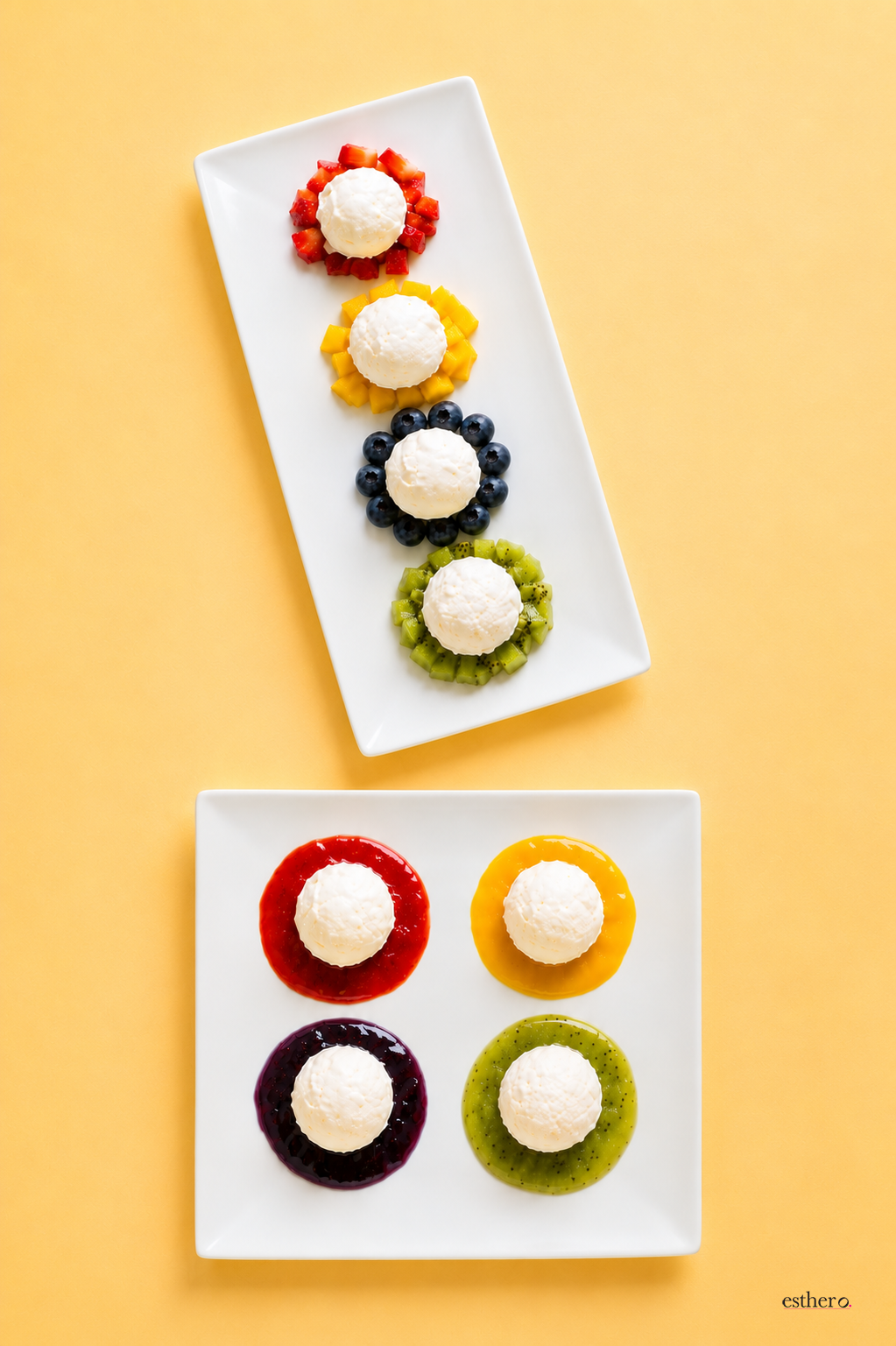 Fruit and Ice Creat Plating