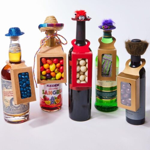 dressed up wine bottles
