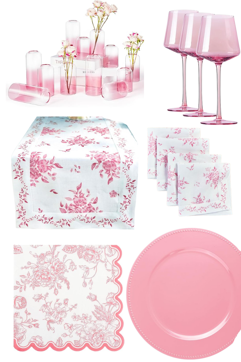 Pink Tablescape – Elegant Table Decor Finds |EstherO Design