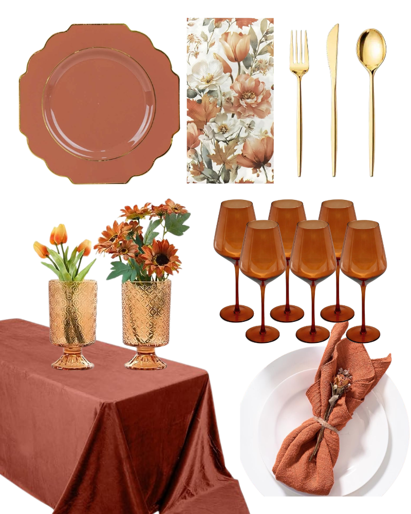 Warm Rustic Tablescape