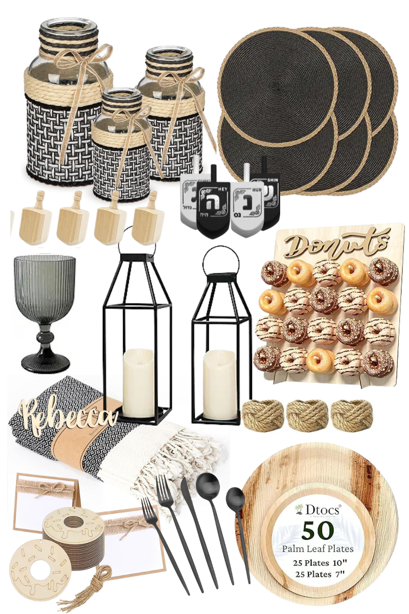 Rustic Chanukah Tablescape