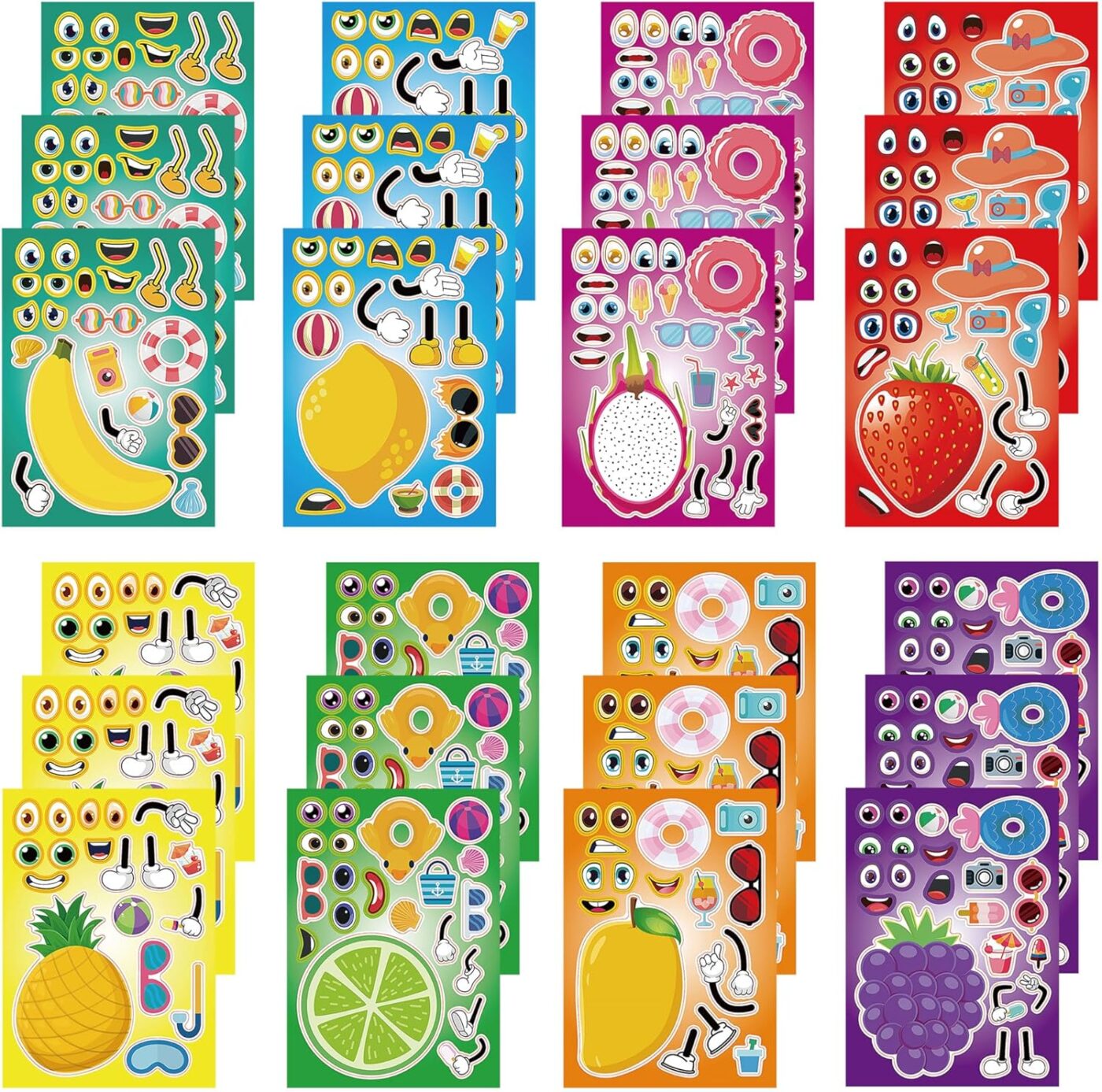 Fruit Make a Face Stickers