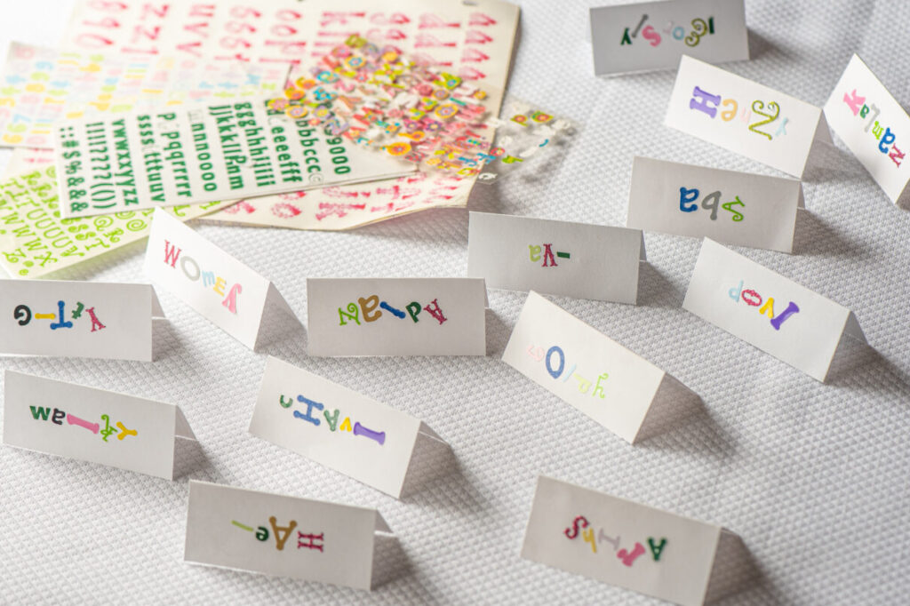 Purim Seating Cards