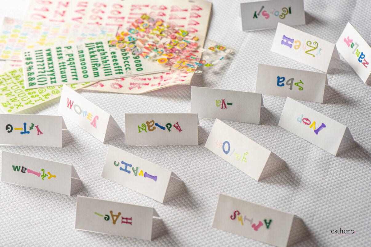 Purim Seating Cards