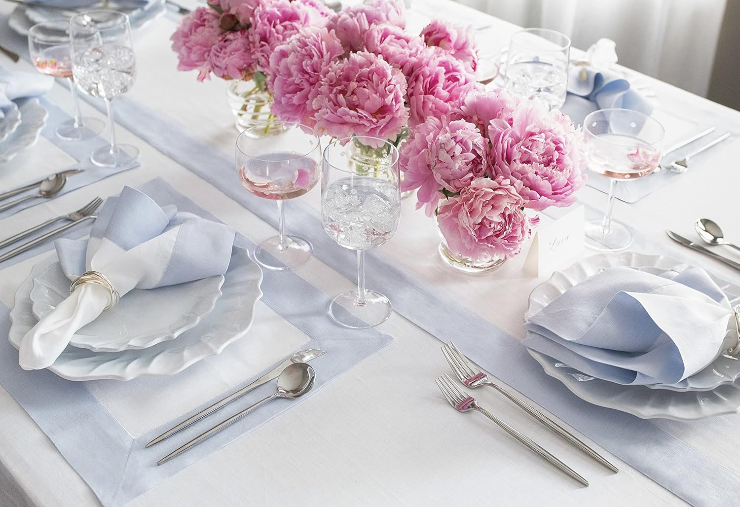 Elegant Light Blue Tablescape