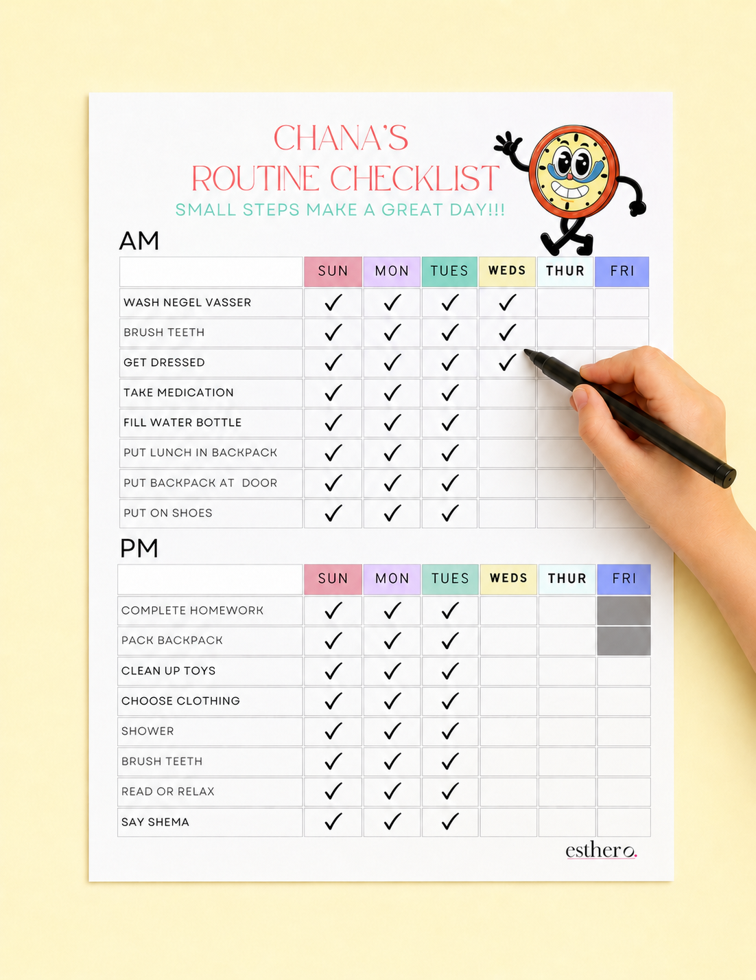How to Organize a Homework Station + Free Kids’ Routine Chart