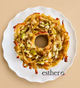 Salt and Pepper "Leek-shen" Kugel