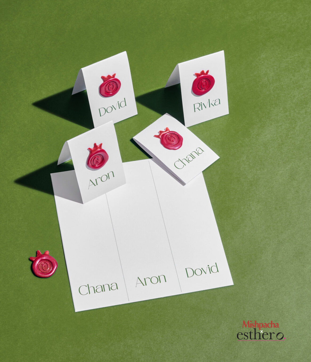 Rosh Hashanah Pomegranate Seating Cards