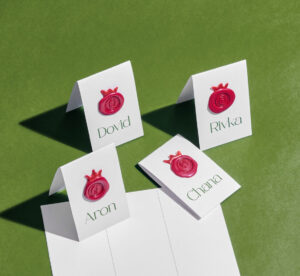 Rosh Hashanah Pomegranate Seating Cards