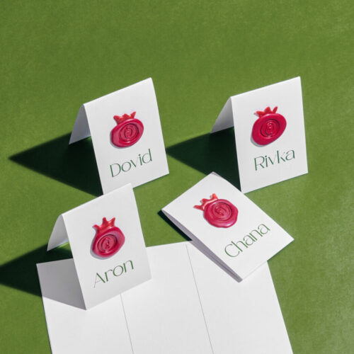 Rosh Hashanah Pomegranate Seating Cards