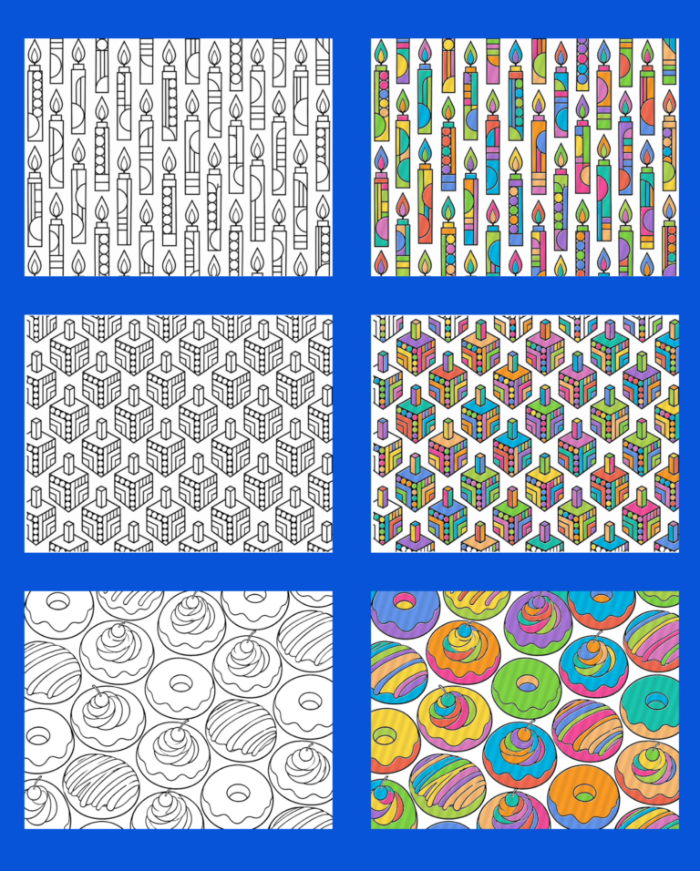 Free Hanukkah Coloring Sheets